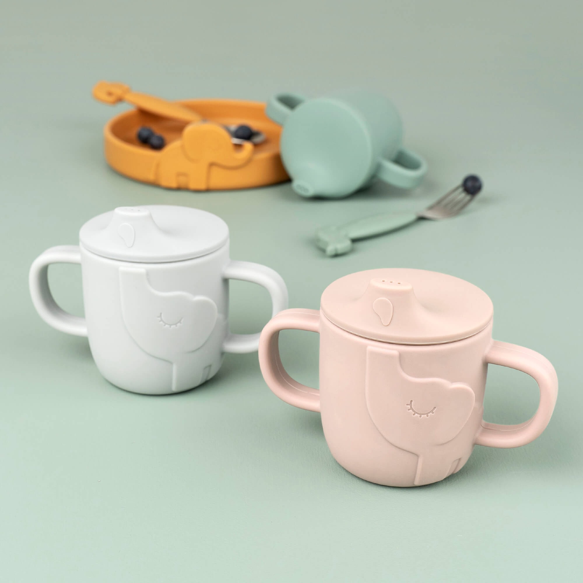 Peekaboo Spout Cup Elphee Blue