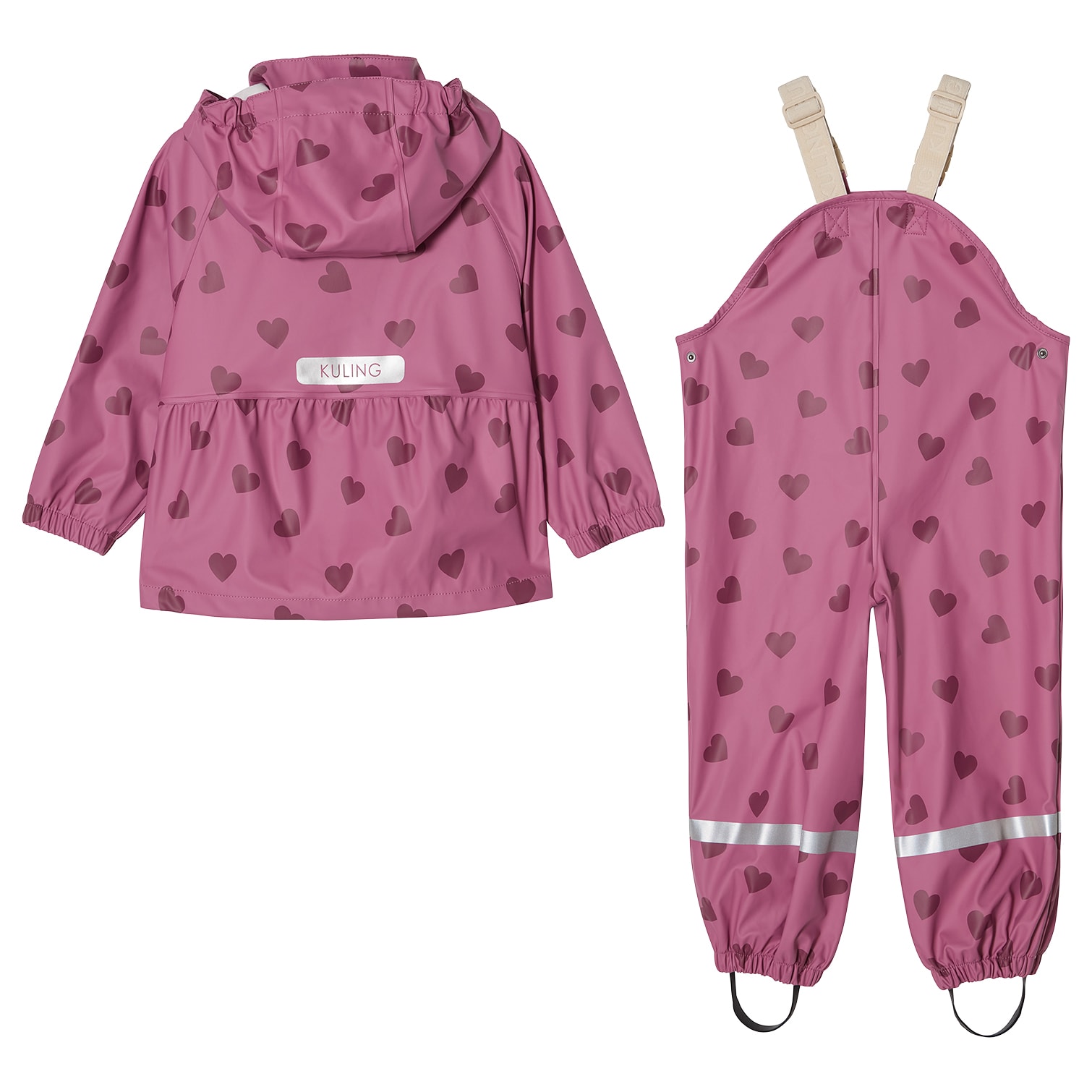 Toulouse Unlined Rain Set Mauve Hearts | Babyshop - Shop premium