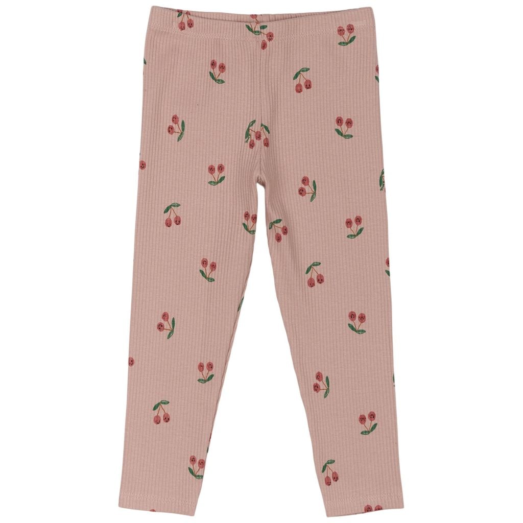 GOTS Oona Ribbed Leggings Adobe Rose Aop