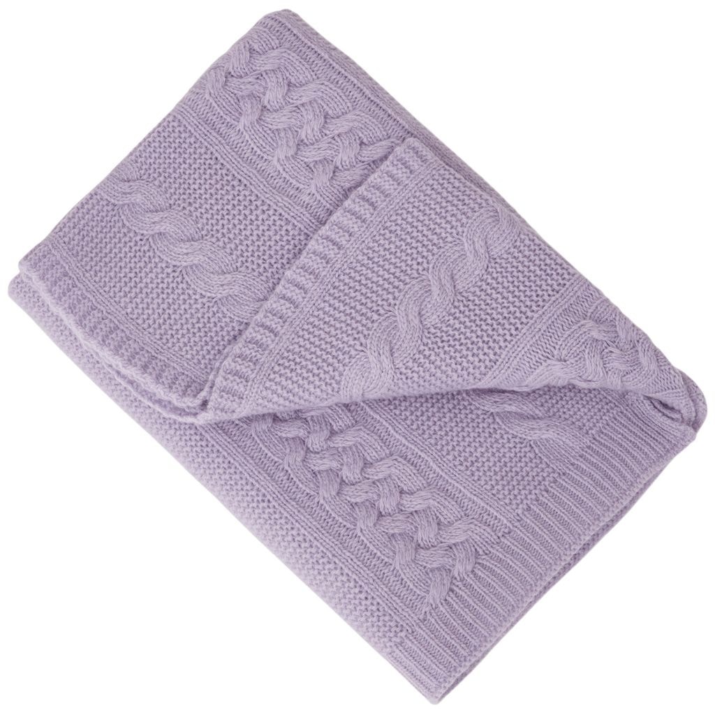 Lilac Knitted Blanket