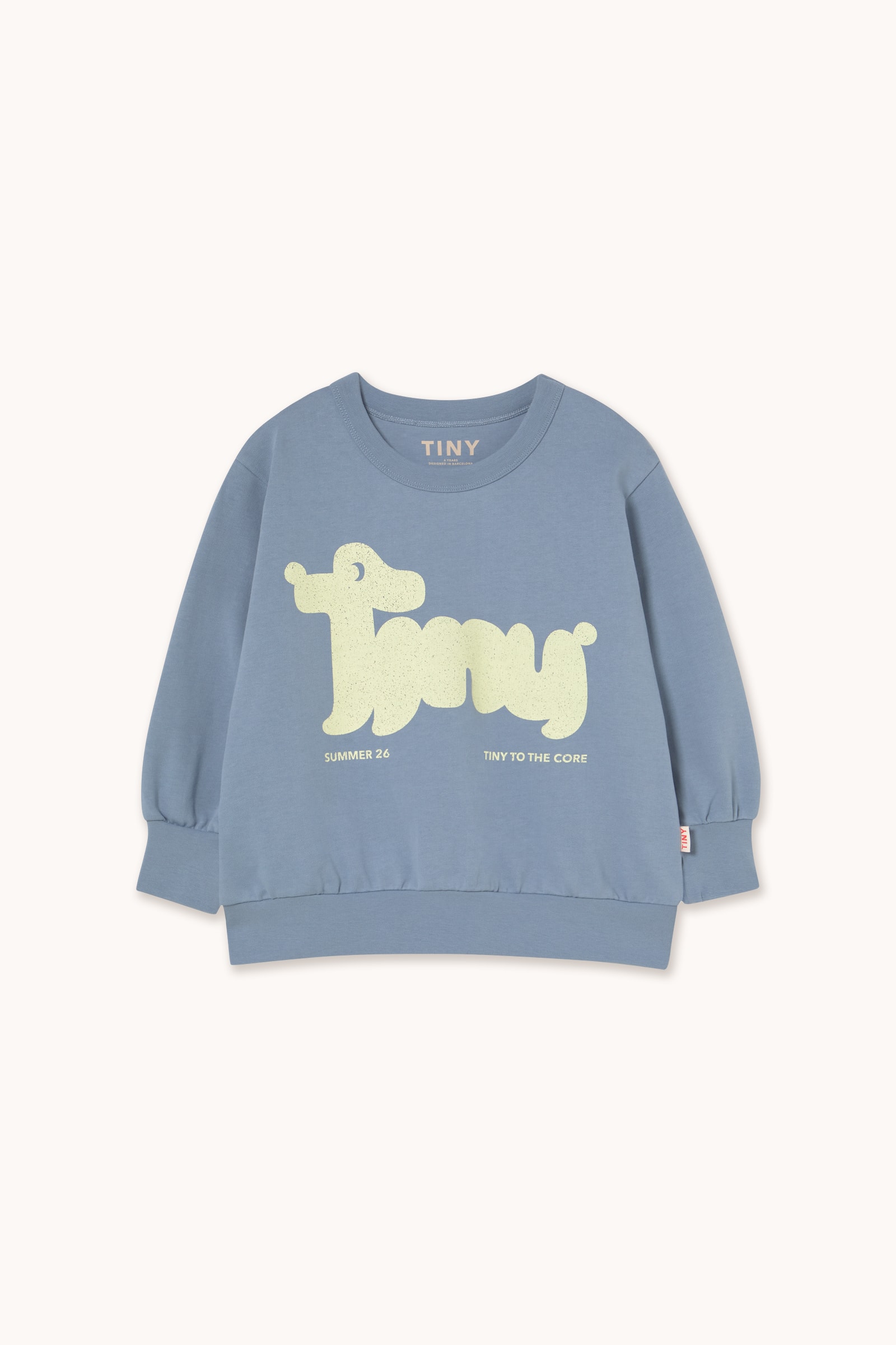 Tiny Dog Graphic Sweatshirt Grey 