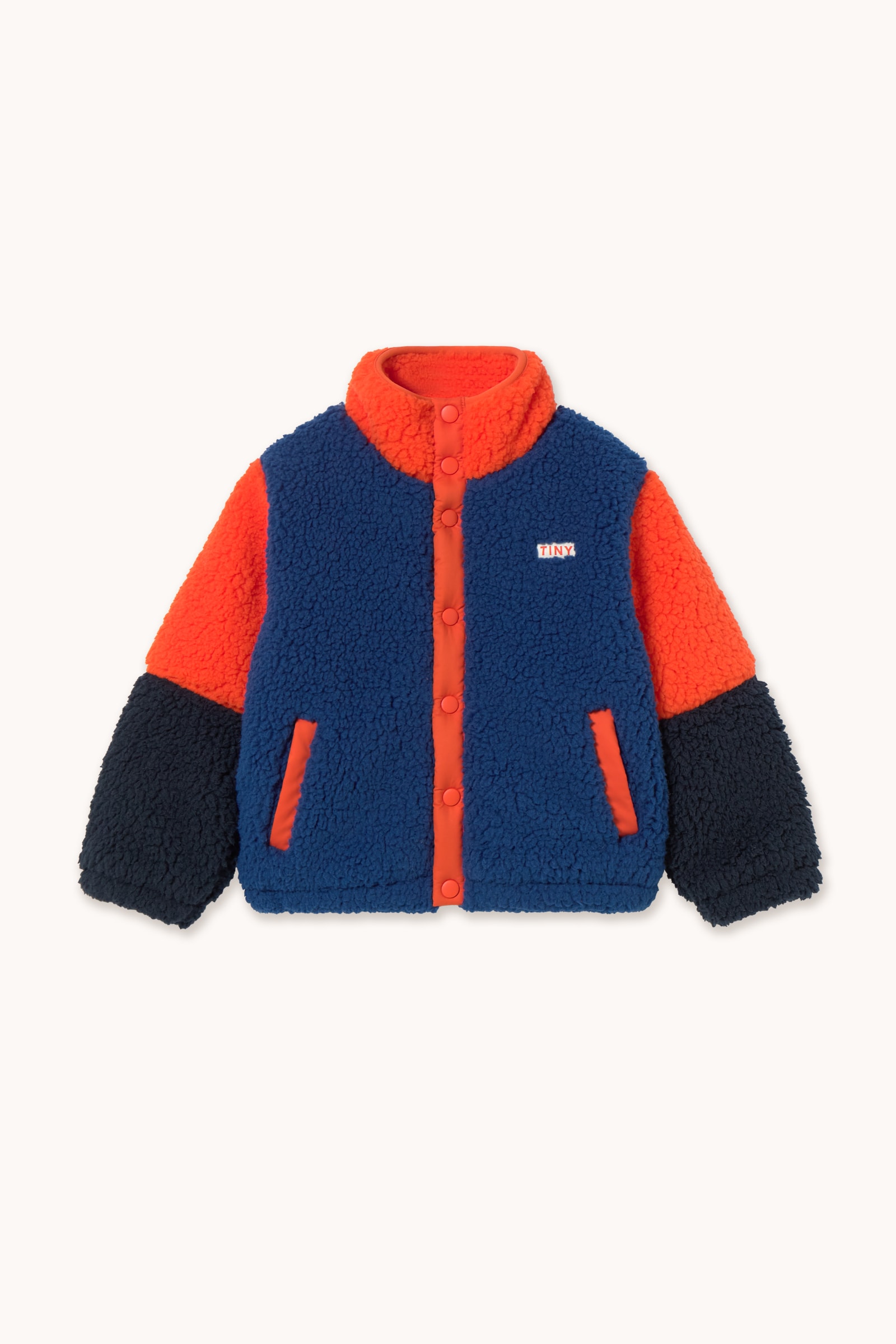 Color Block Polar Sherpa-jacka Dark Blue
