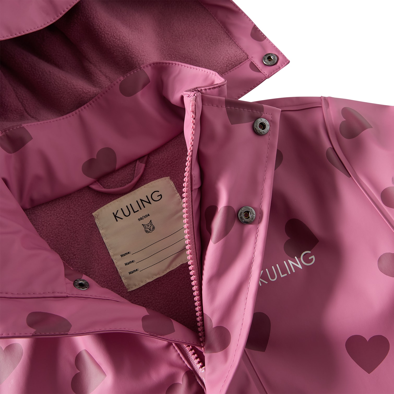 Orust Foret Regnfrakke Mauve Hearts