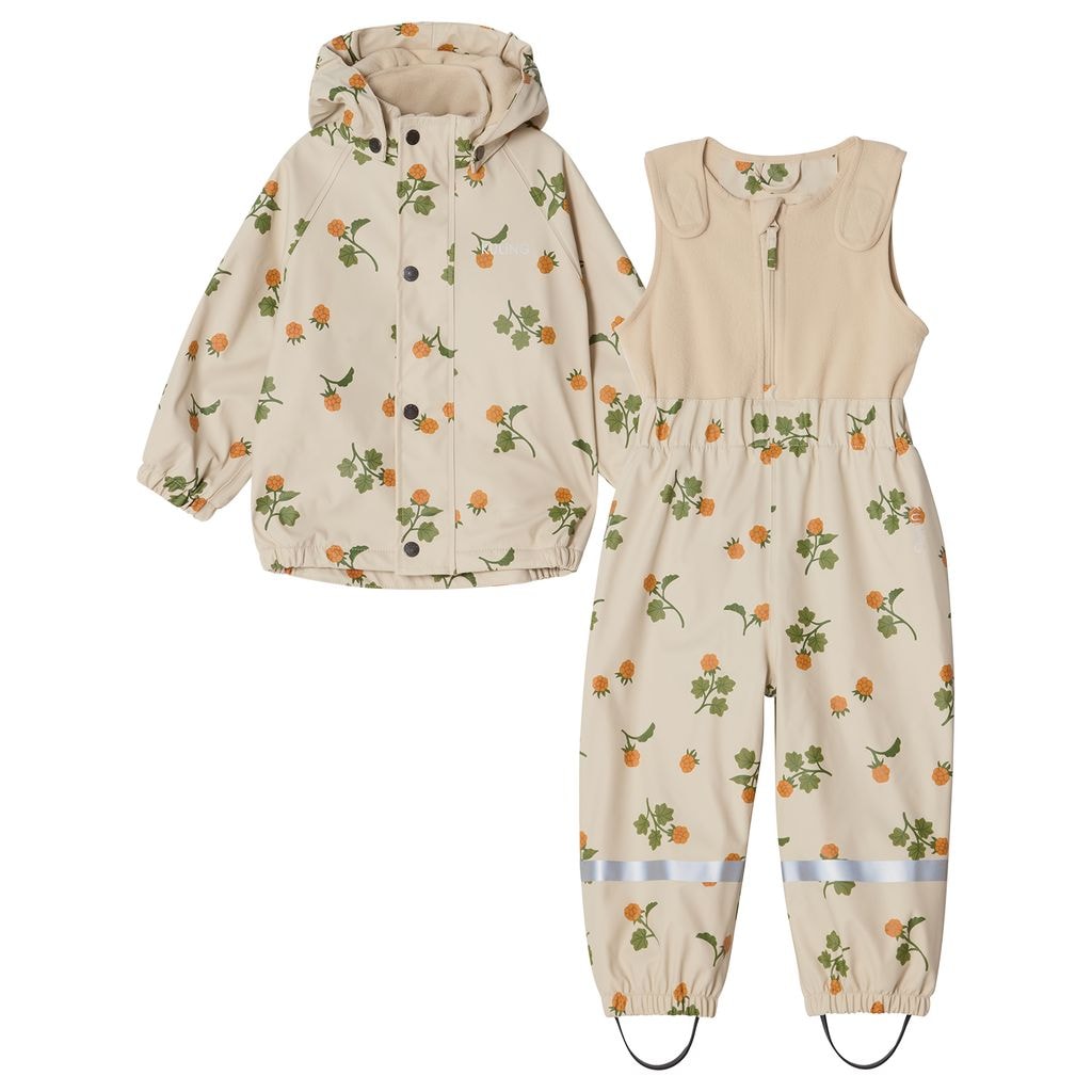 Ottawa Recycled Printed Rain Set With Cloudberries Foggy White