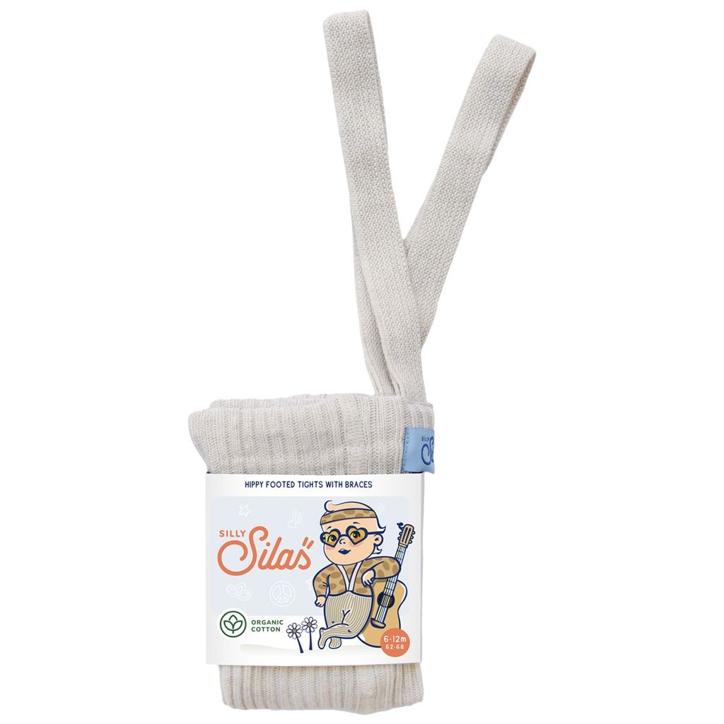 GOTS Hippy Footed Strumpbyxor Cream Blend 