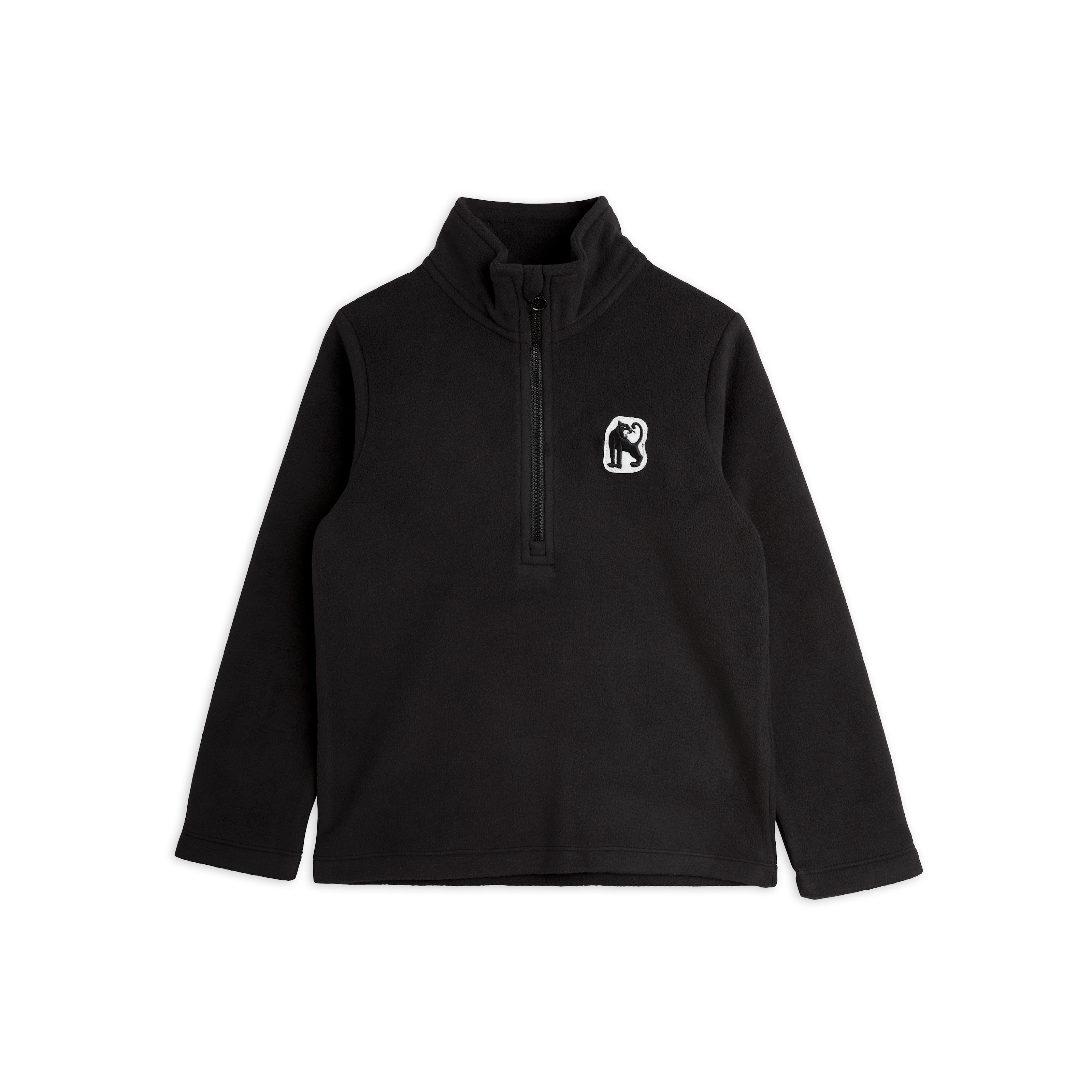Langærmet Mikrofleece Med Lynlås Black 