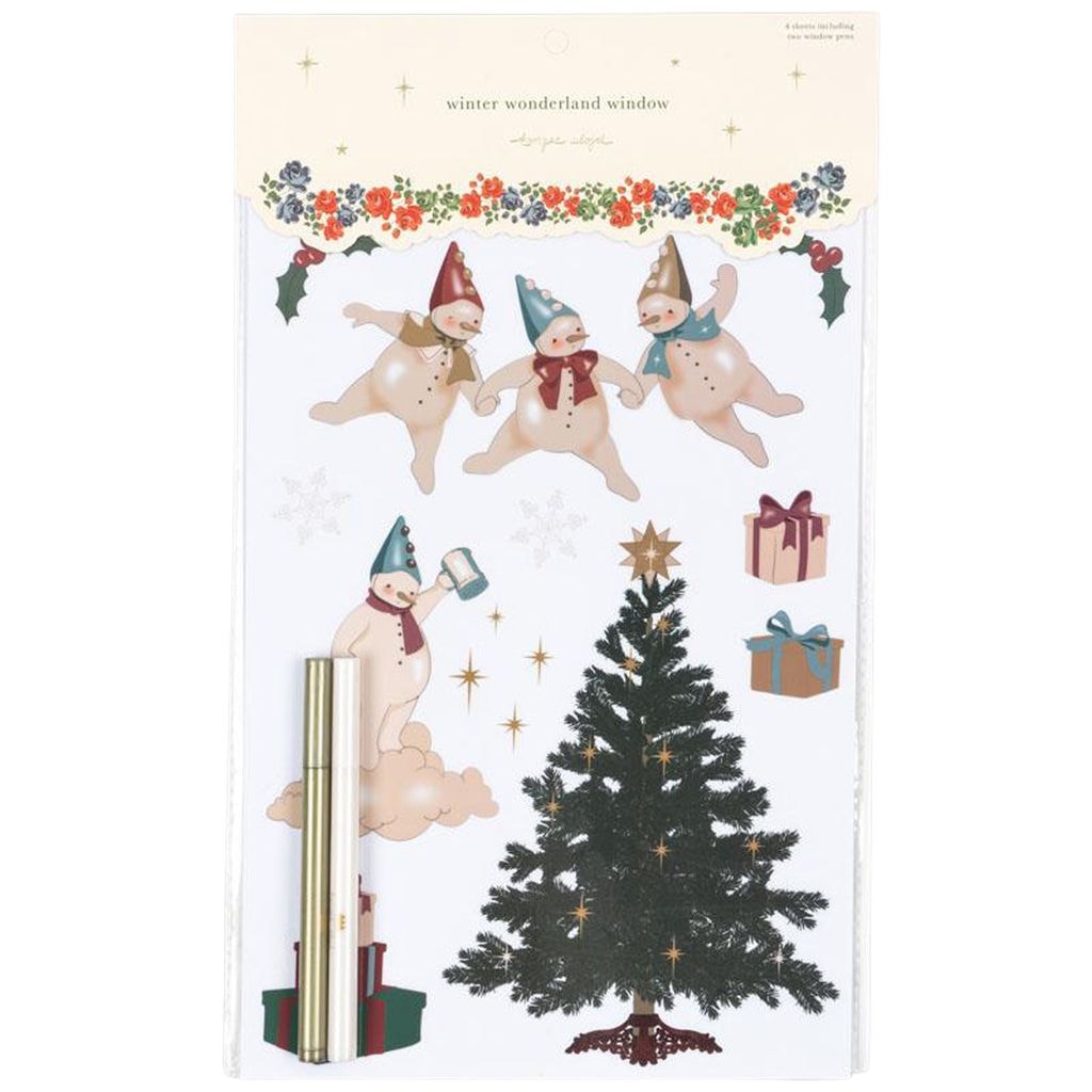 Window Decoration Set Let It Snow