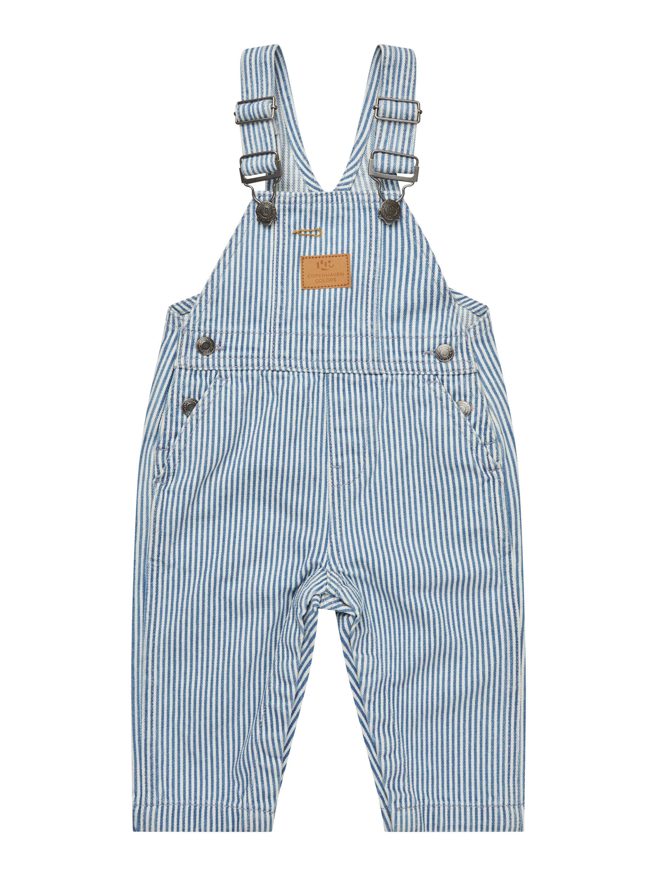 Y/D Twill Baby Overalls Denim Blue Stripe