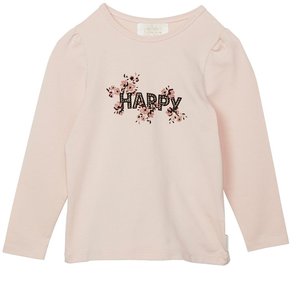Langærmet T-shirt Med Tryk Rose Smoke