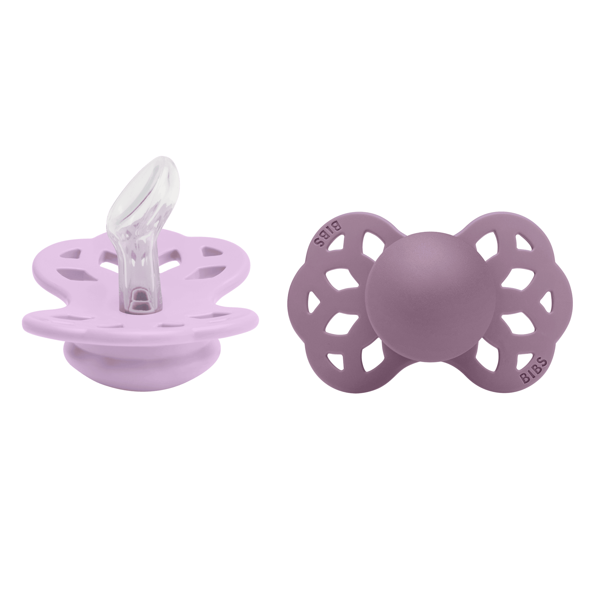 Infinity 2-pack Anatomisk Silikonnapp Violet Sky Mauve