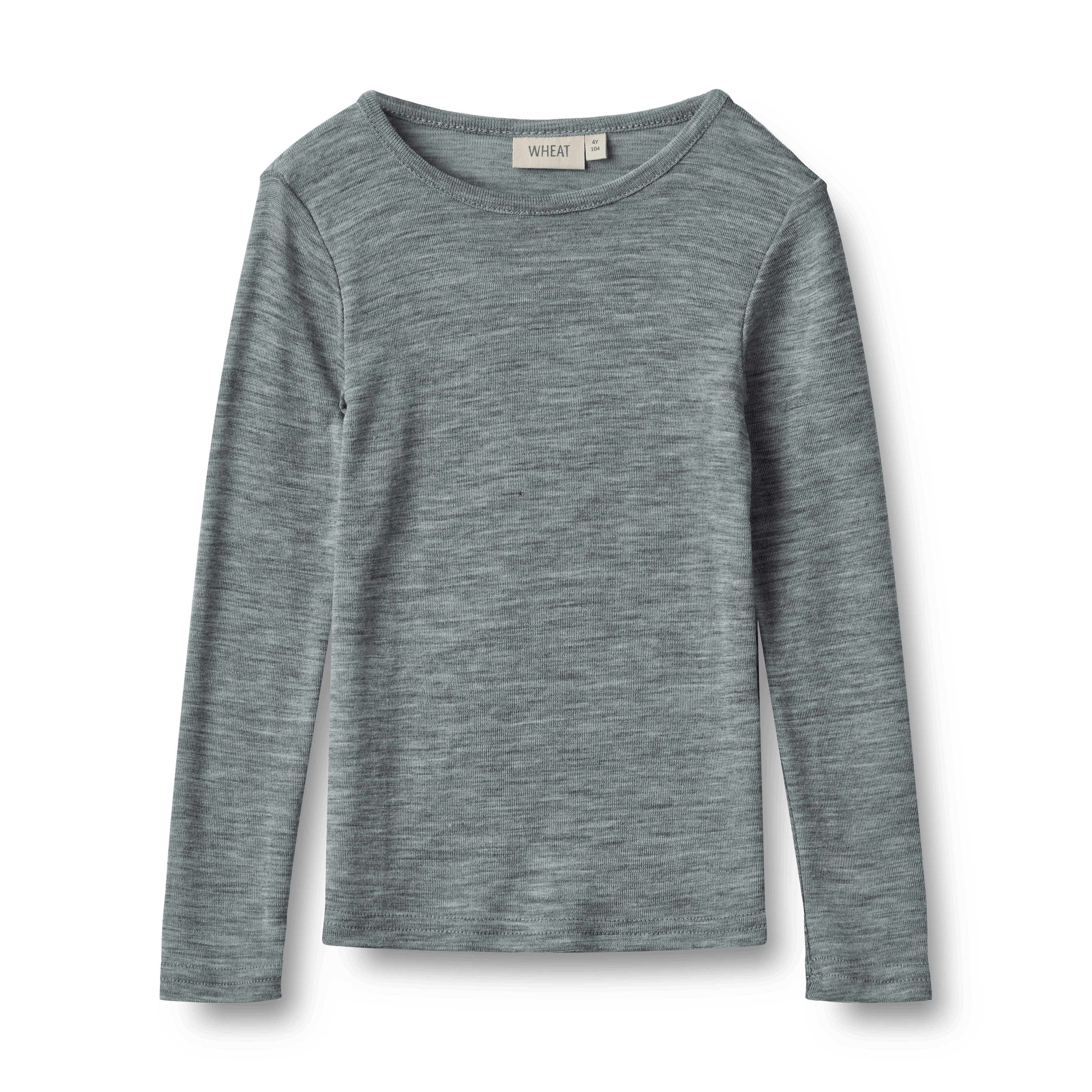 Alfie Long Sleeves Wool T-Shirt Melange Grey