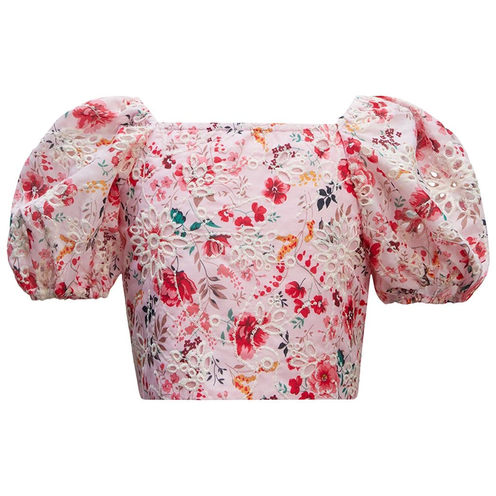 Amelia Floral Top Blush