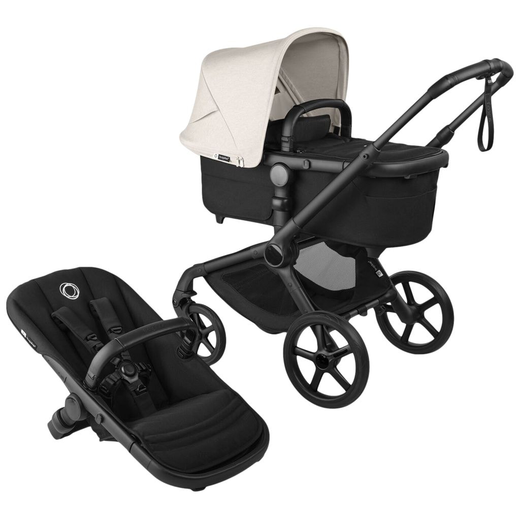 Bugaboo Fox 5 Renew Complete Barnvagn Med Ligg- Och Sittdel Black / Heritage Black / Misty White