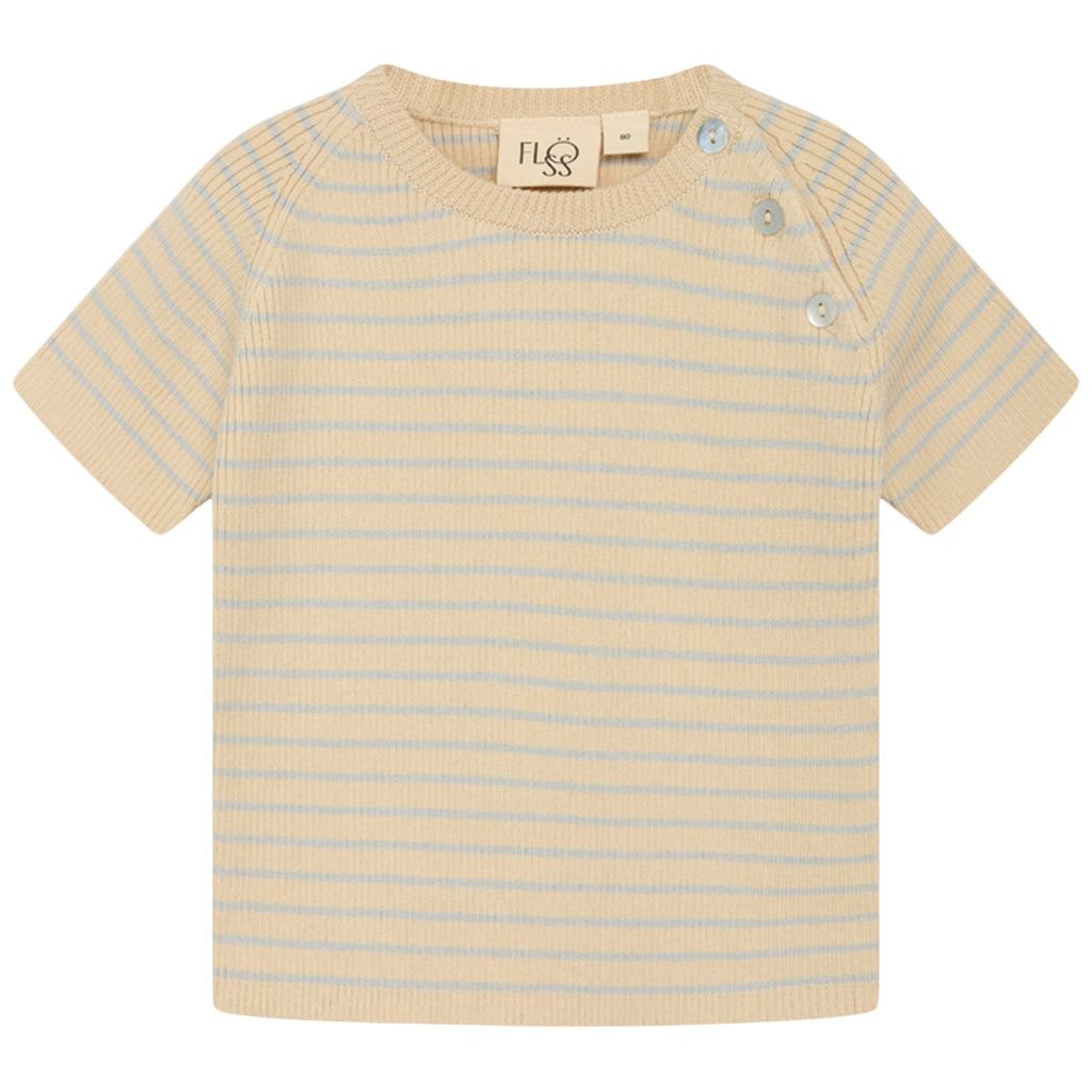 Flye Striped T-Shirt Sea Salt/Warm Cotton