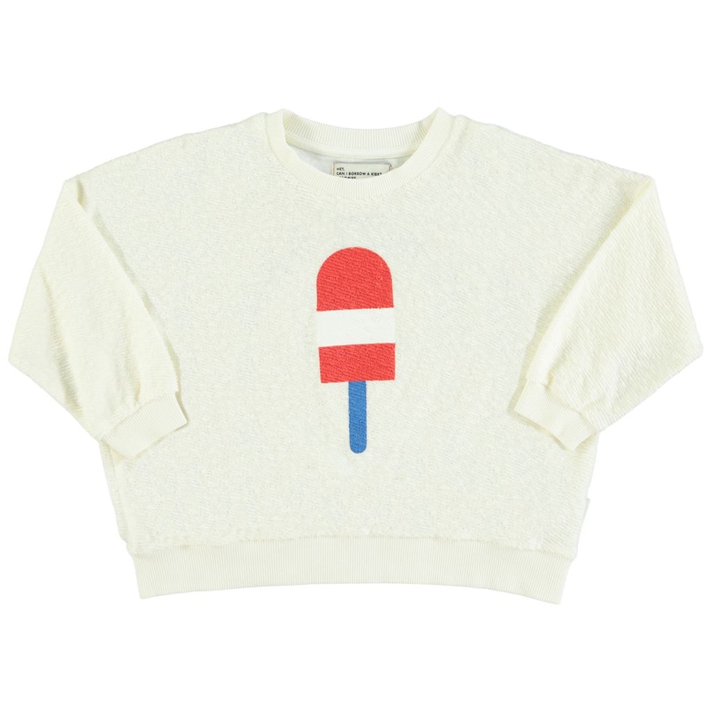 Sweatshirt With Print Cream