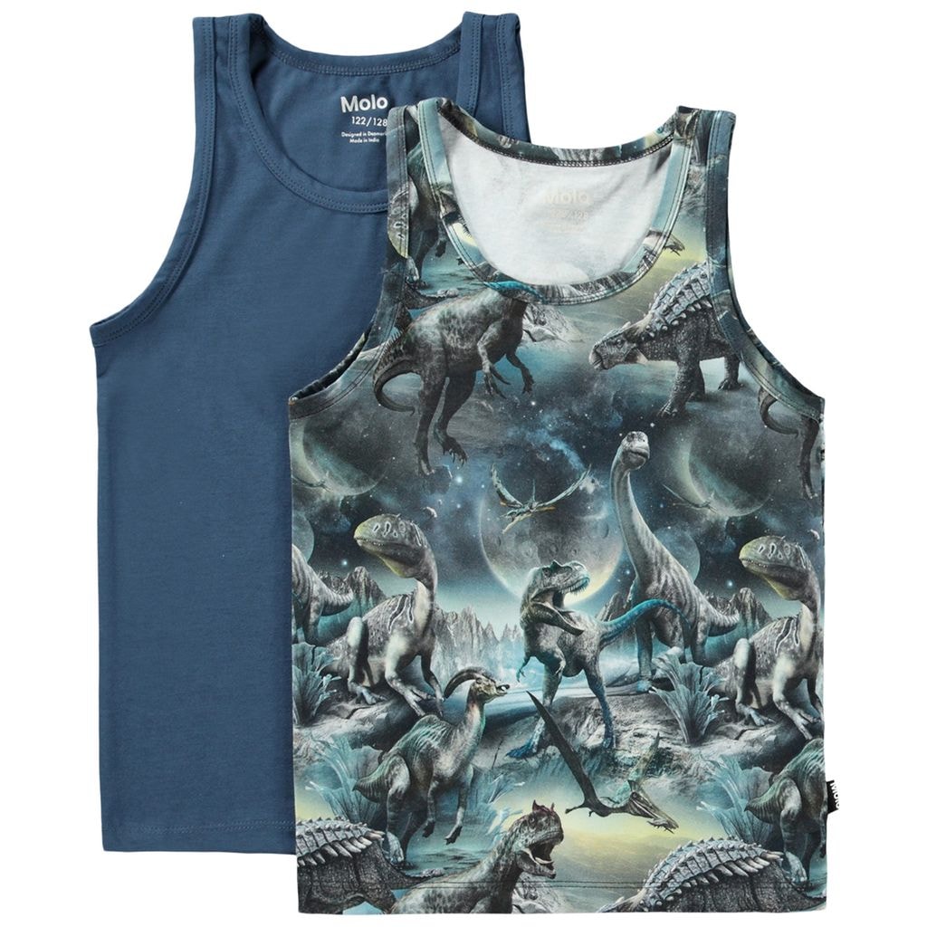 2-Pack GOTS Jayden Tank tops Dinos Calm