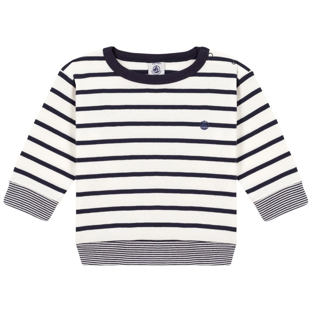 Striped Long Sleeved T-Shirt White