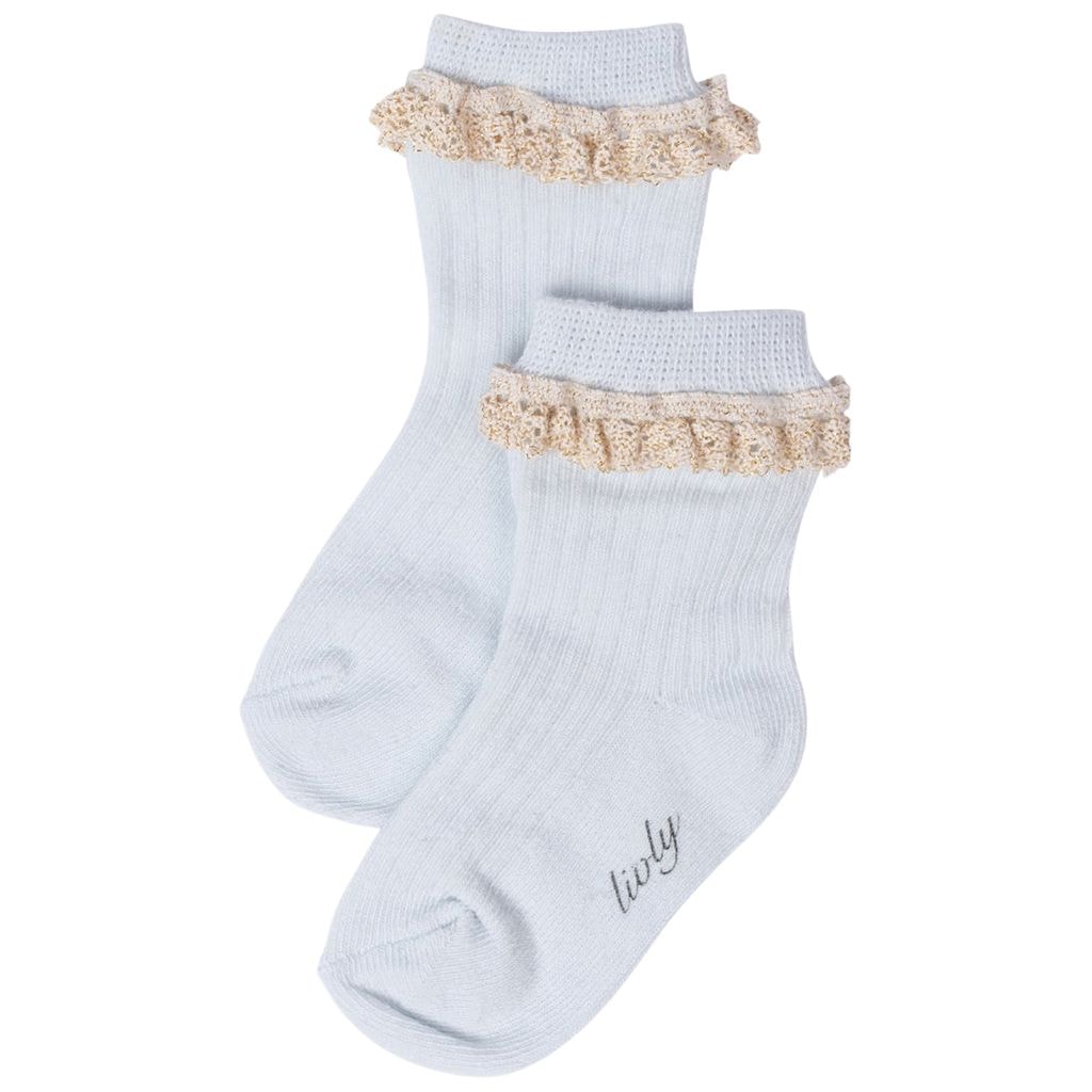 Laced Socks Light Blue