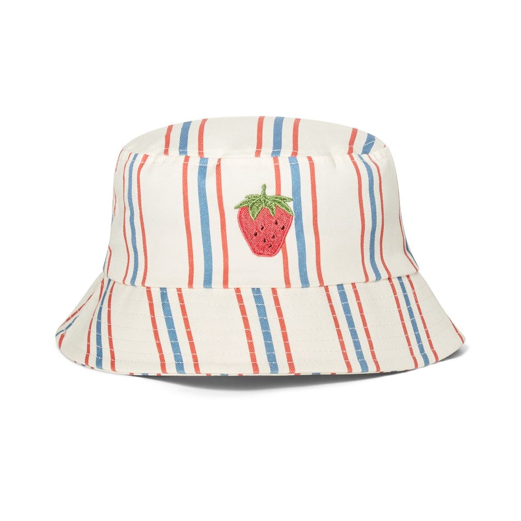 Fejan Bucket Hat Blue/red Stripe Strawberry