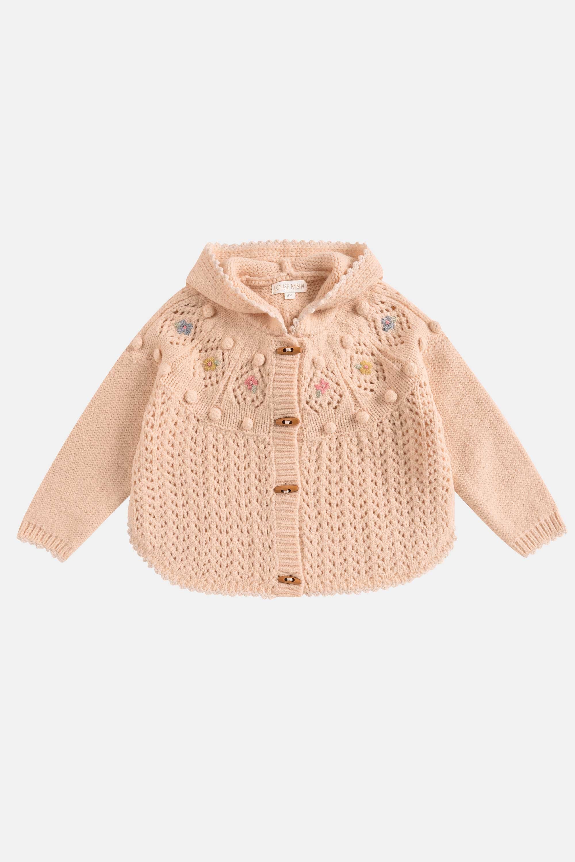 Iona Knitted Cape Blush