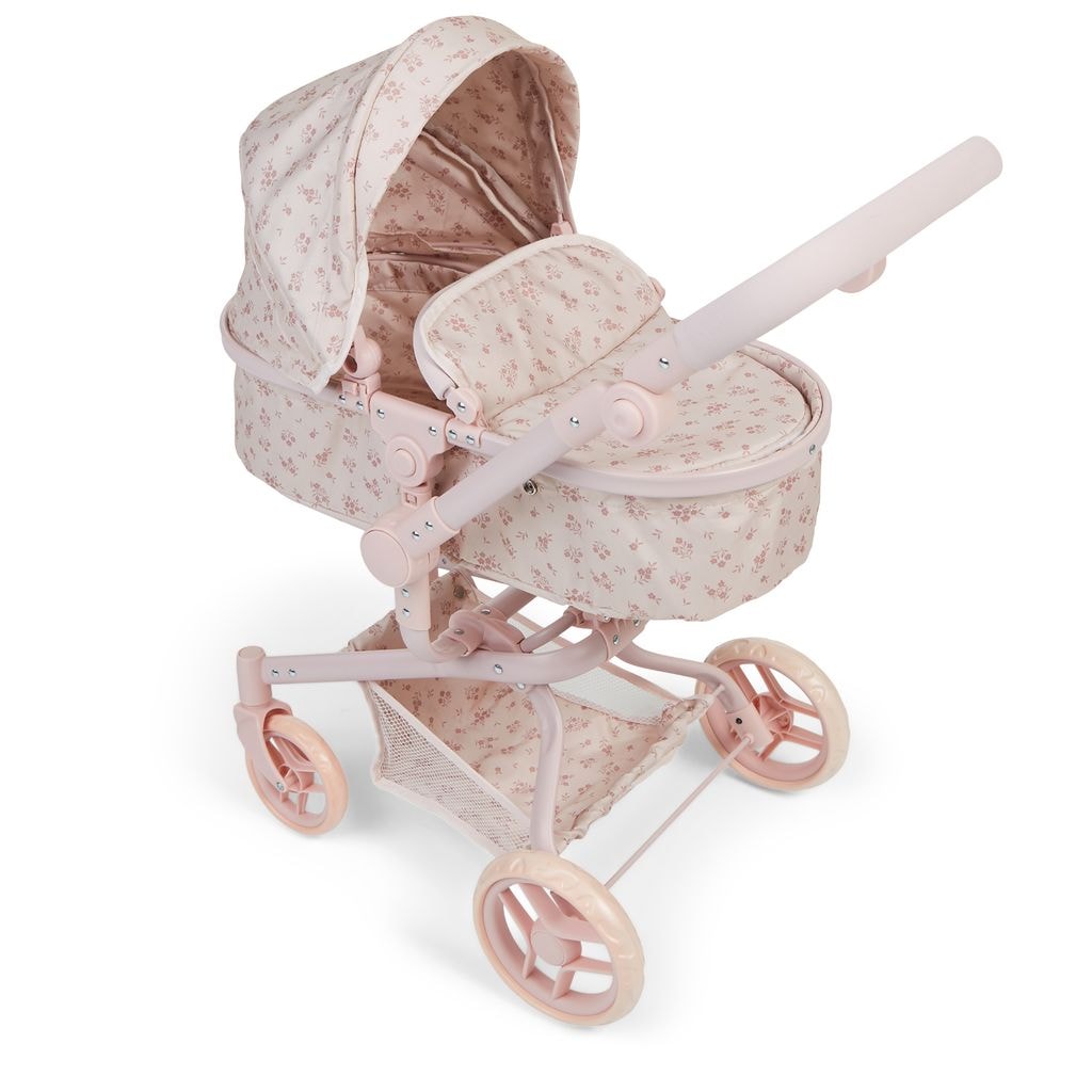 Floral 2 In 1 Doll Stroller Pink