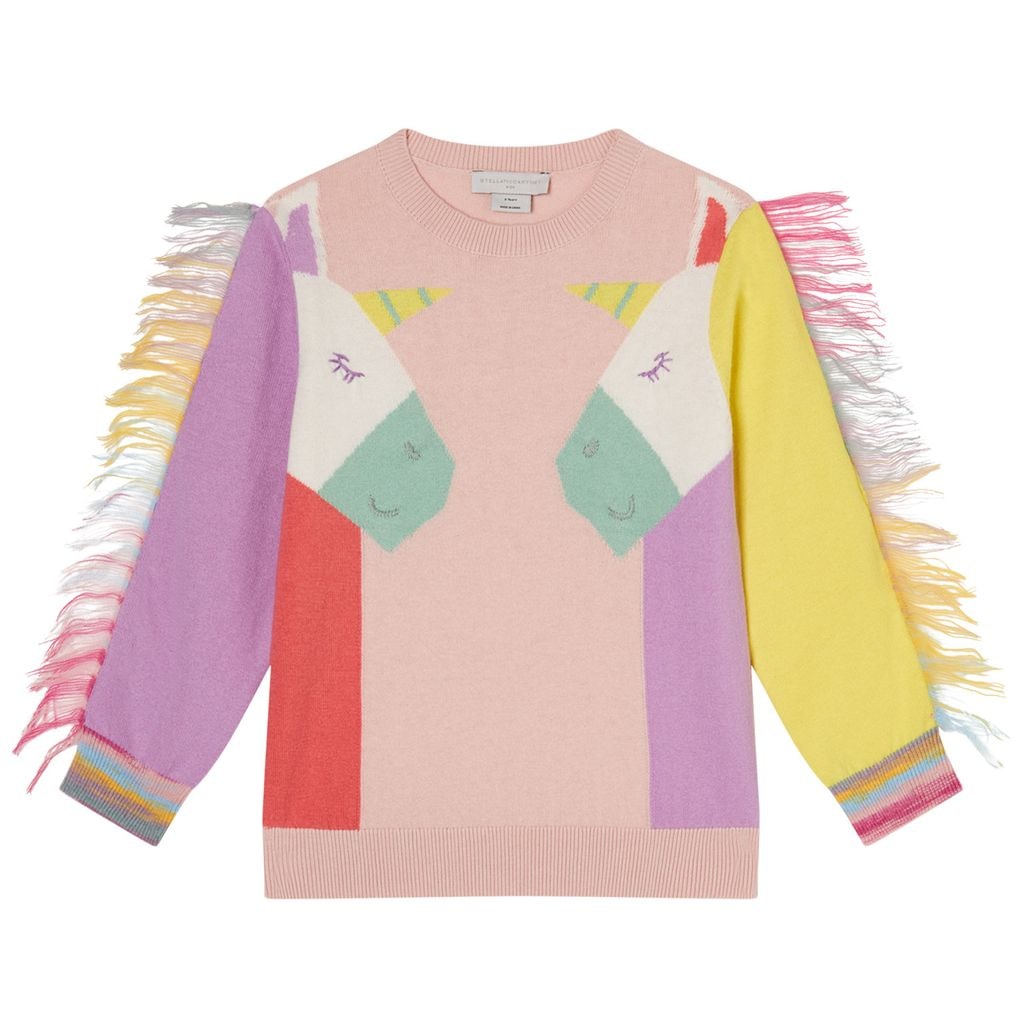 Sweater With Fringes Pink