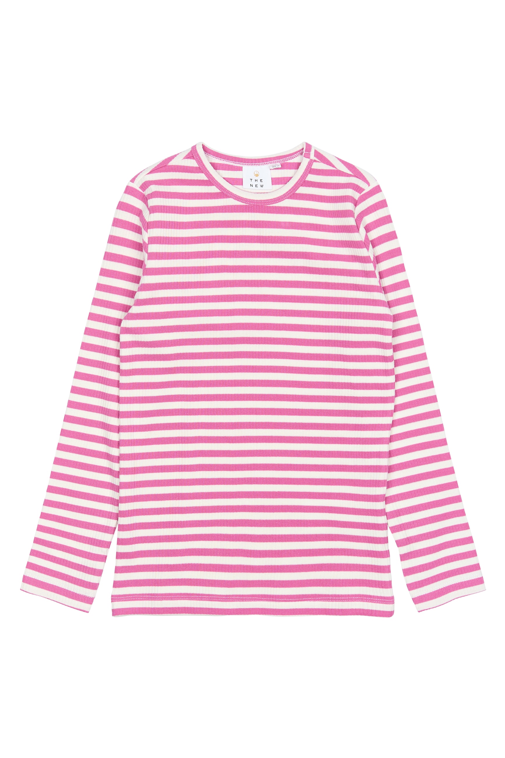 TNMoore L_S Rib Tee Ibis Rose Striped