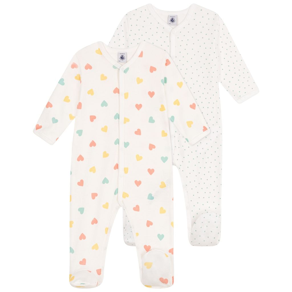 2-pack Puuvillaa Onesie Marshmallow Herbier