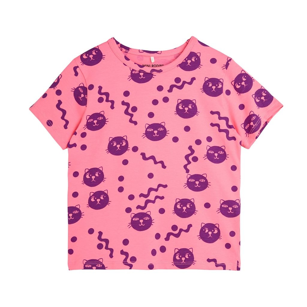 Squiggly Cats T-Shirt Pink