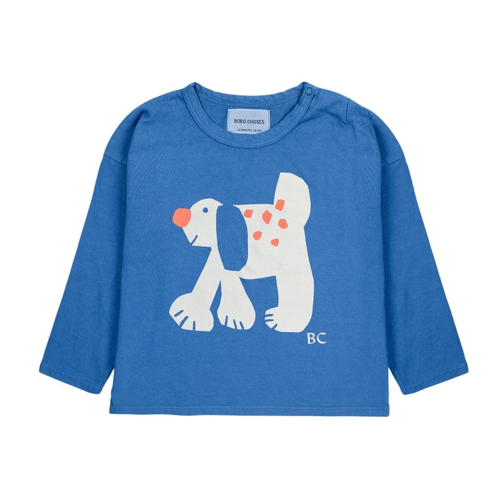 Fairy Dog Long Sleeved Baby T-Shirt Blue