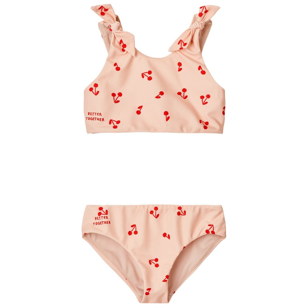 Bow Printed Bikini Cherries/Apple Blossom