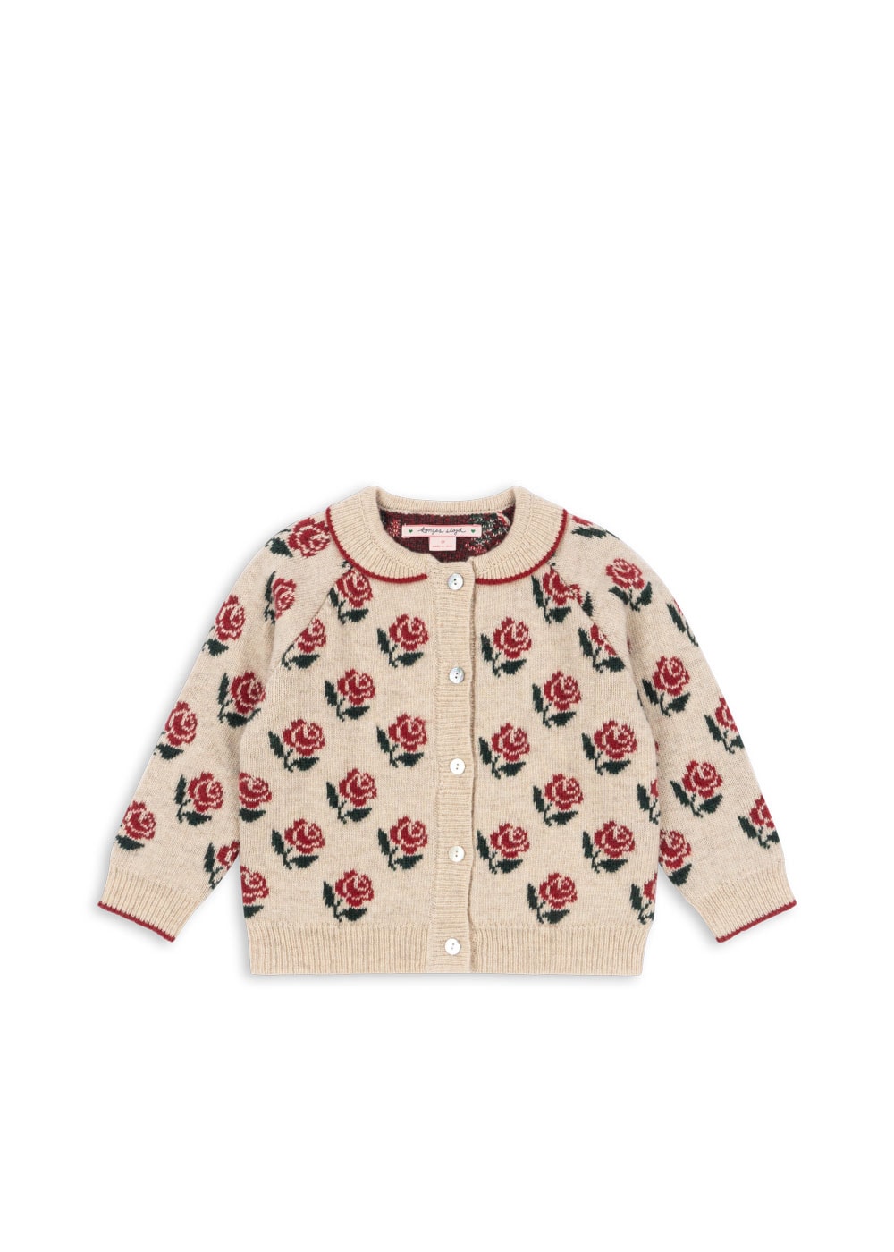 Belou Knit Collar Cardigan Rose 