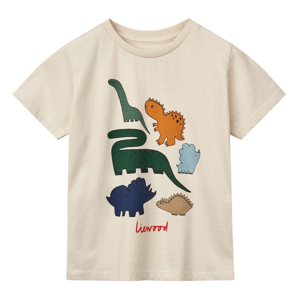 GOTS Apia Short-Sleeved T-Shirt Dinosaurs Sandy