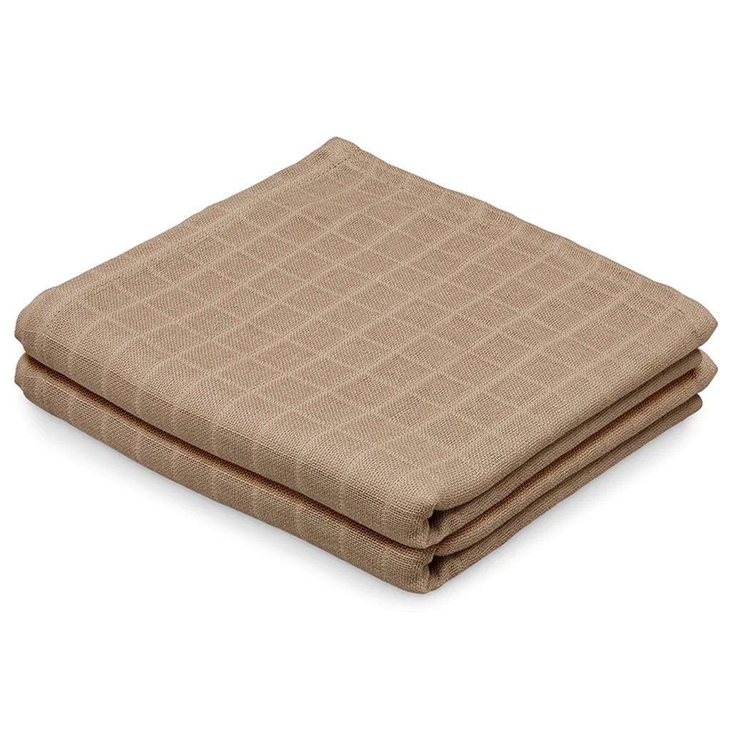 2-Pack GOTS Muslin Kluter Camel