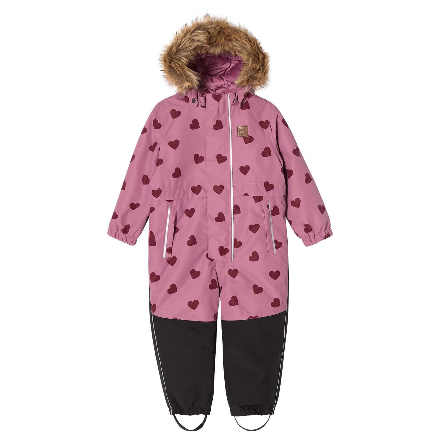 Chamonix Vinteroverall Mauve Hearts