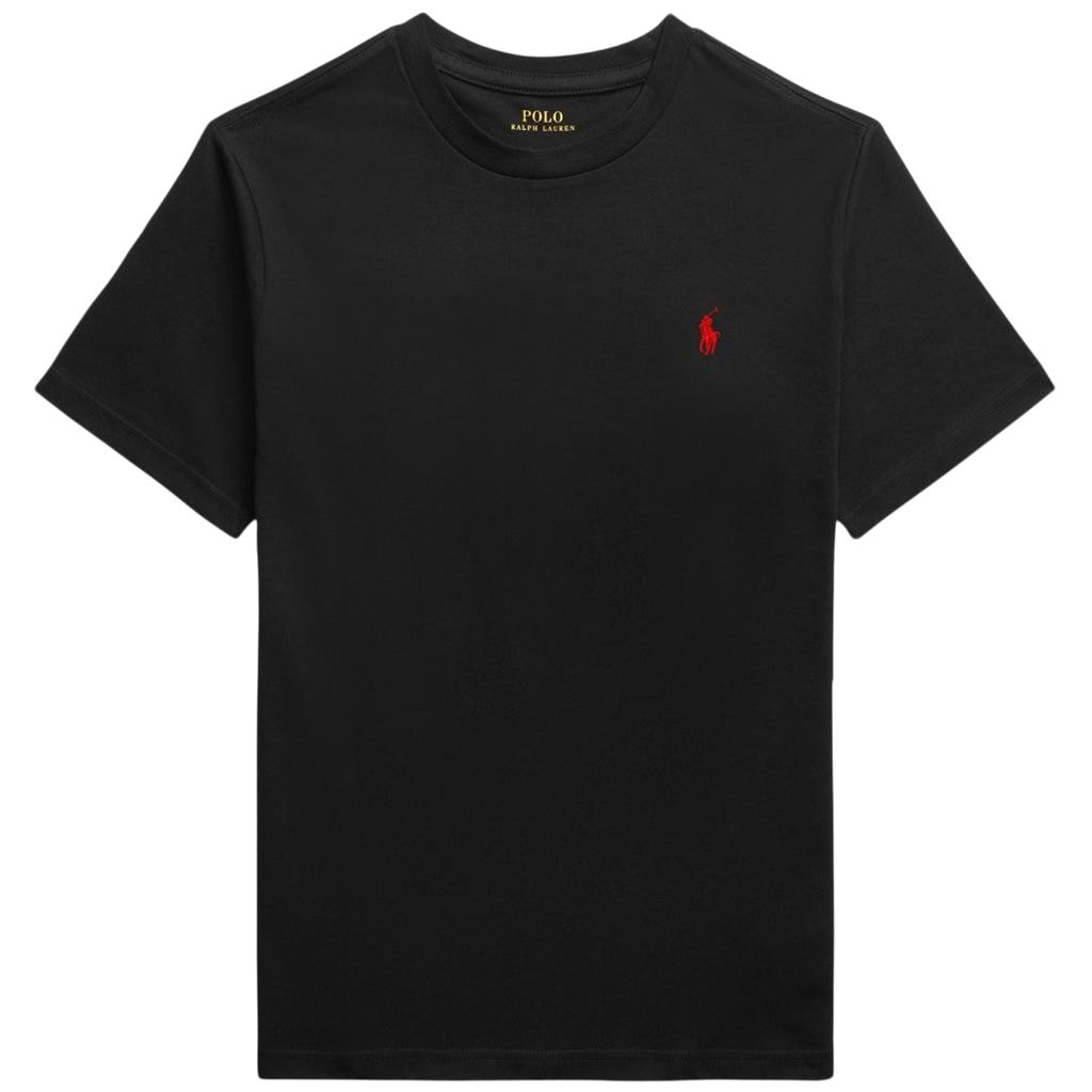 Cotton Jersey Crewneck Tee Black