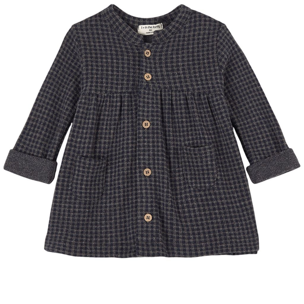 Checked Dress Navy