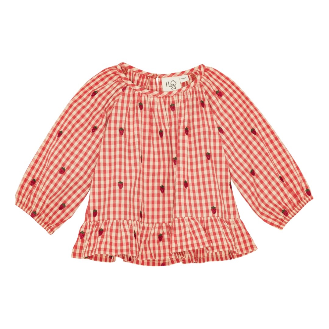 Molly Blouse Berry Gingham