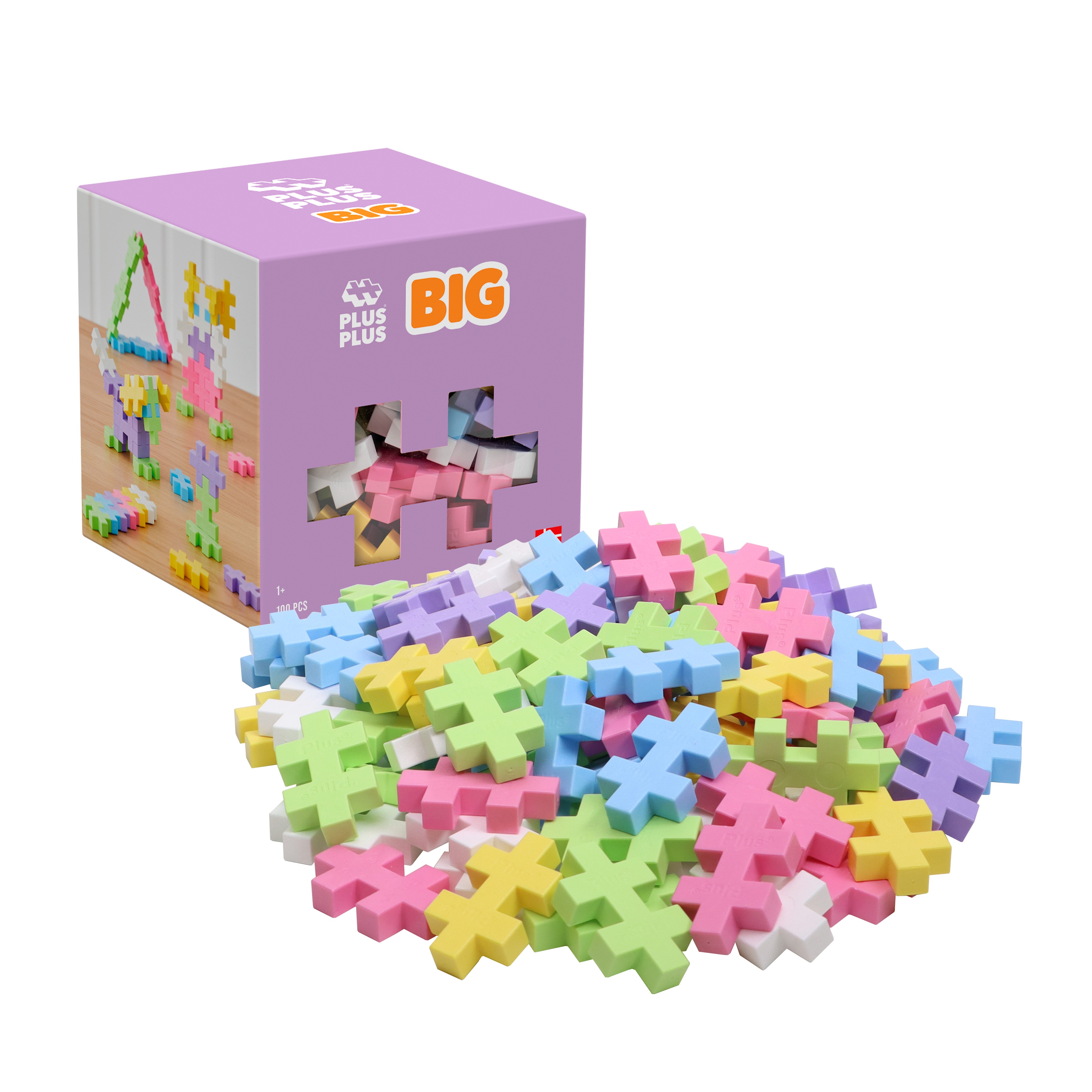 Plus-Plus BIG Pastel Mix - 100 Pieces Mix 