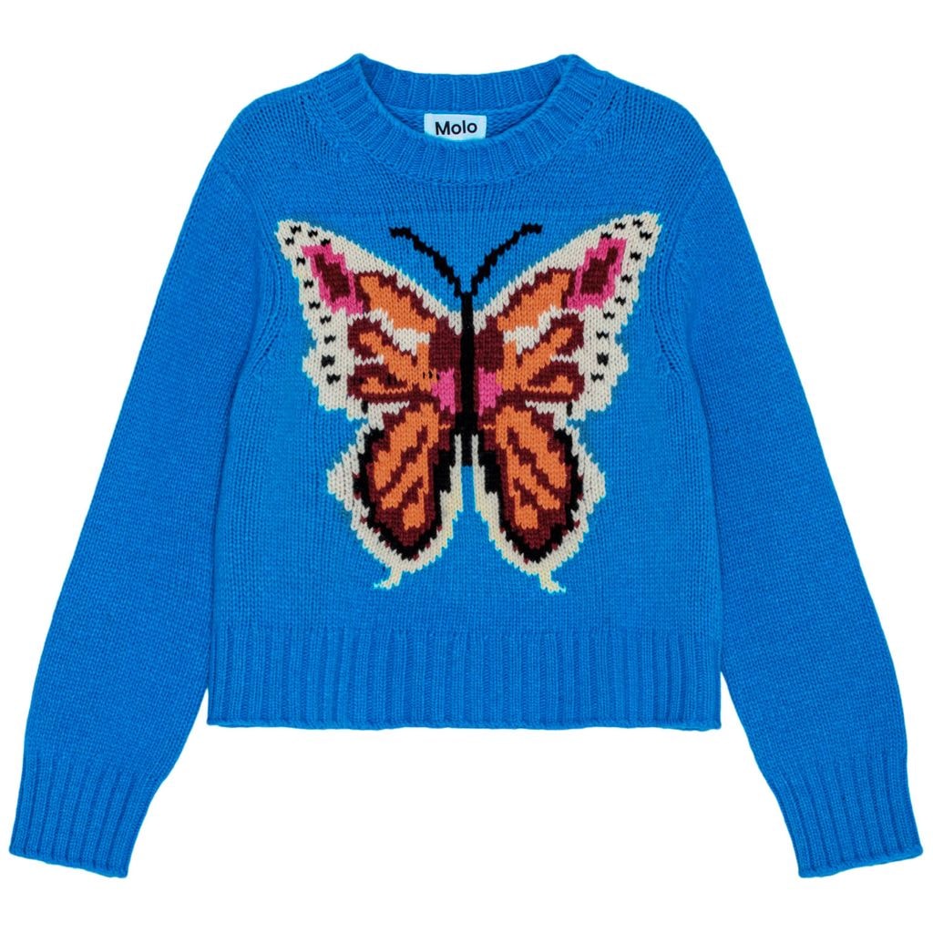 Gulda Stickad Tröja Butterfly