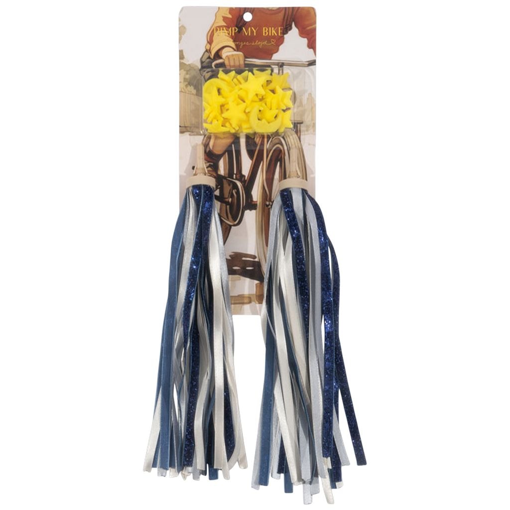 Bicycle Streamers And Beads Dark Blue Glitter