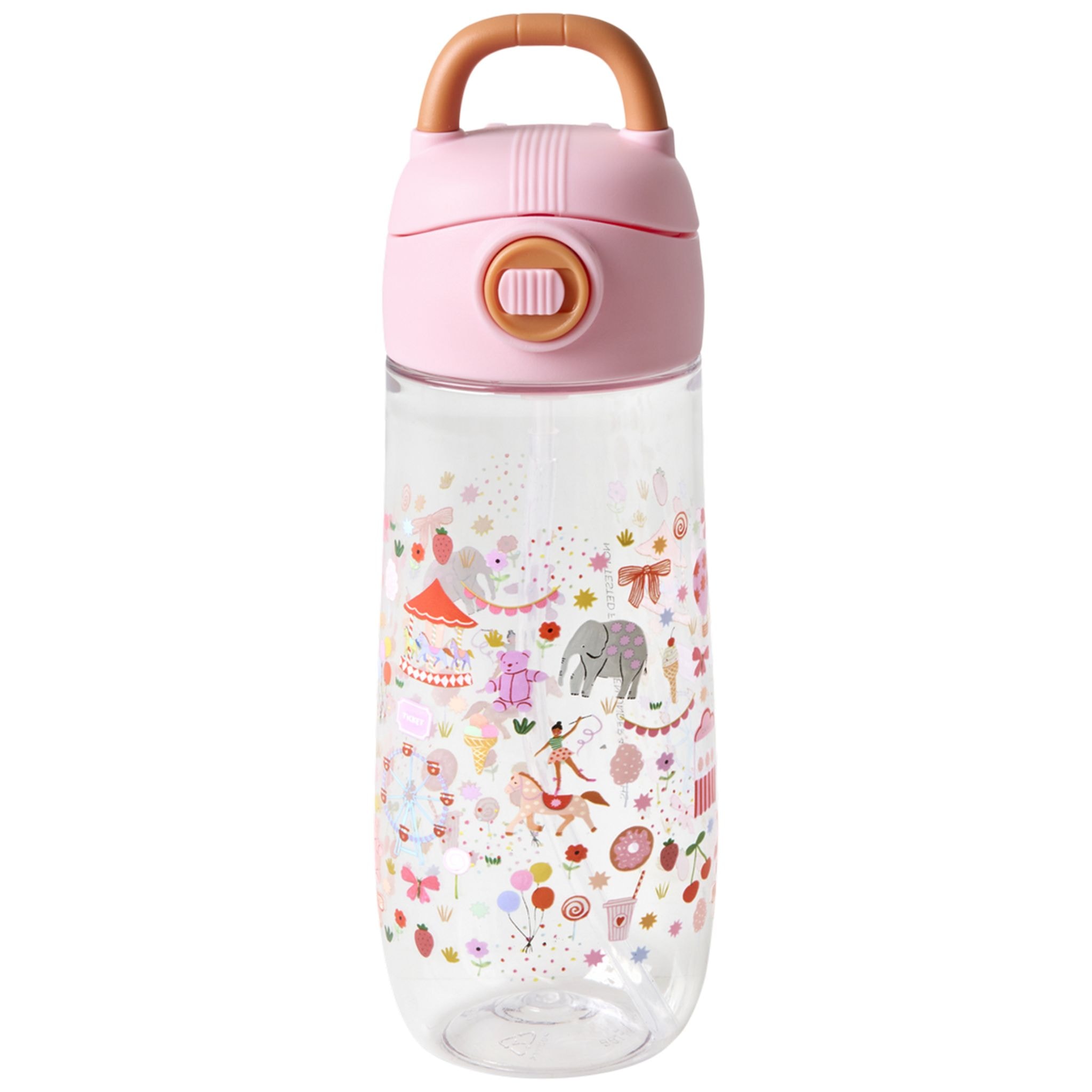 550 Ml Plastic Kids Drinking Bottle Pink Fun Fair