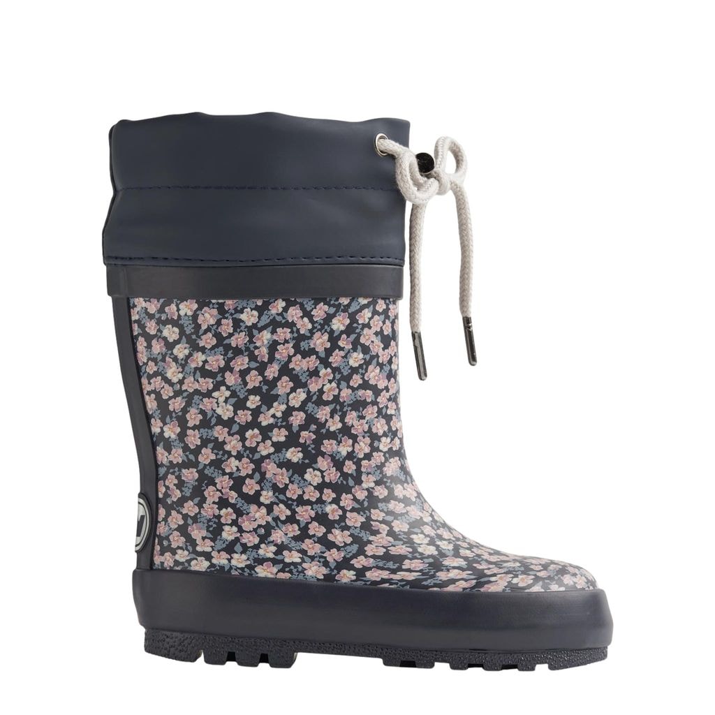 Blommiga Fodrade Gummistövlar Raining Flowers