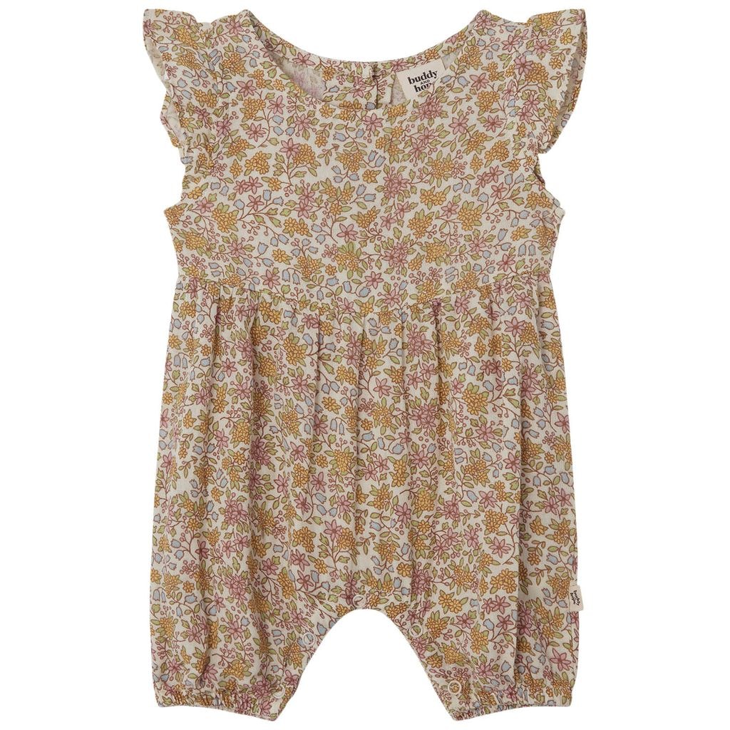 GOTS Svea Blomstret Romper Wildflowers