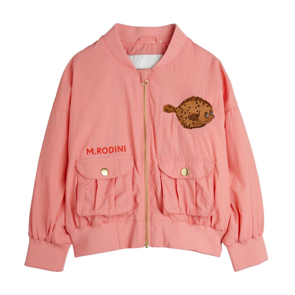Flundra Nylon Baseball Jacket Pink
