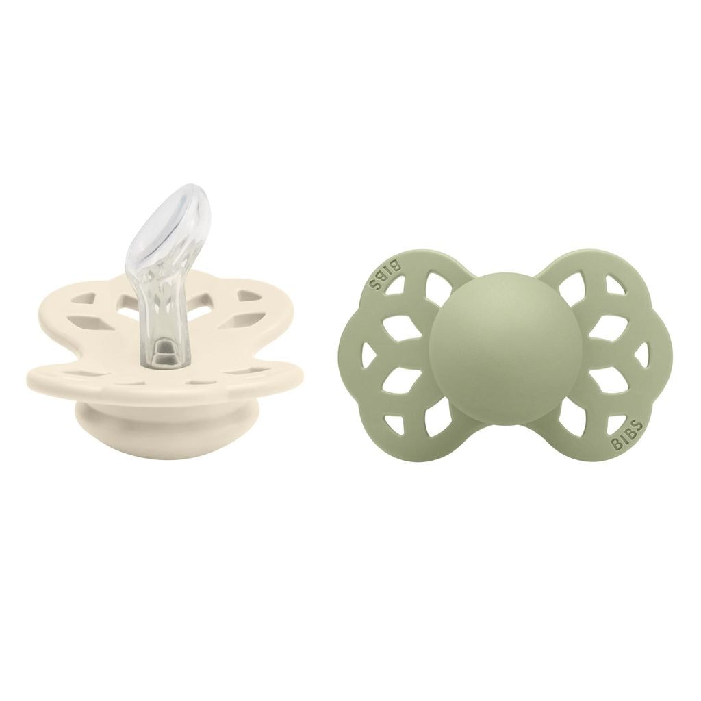 Infinity 2-pakning Med Anatomiske Smokker Ivory/sage