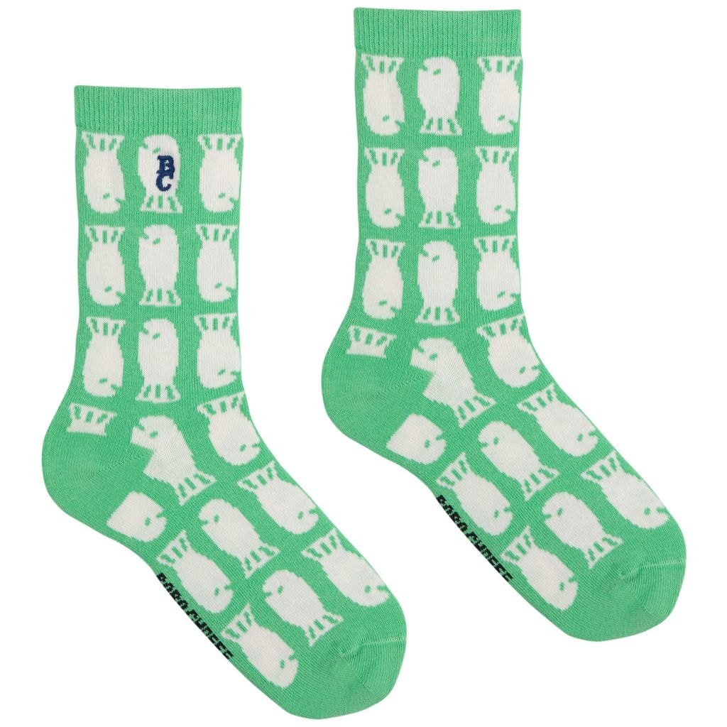 Lucky Fish All Over Long Socks Light Green