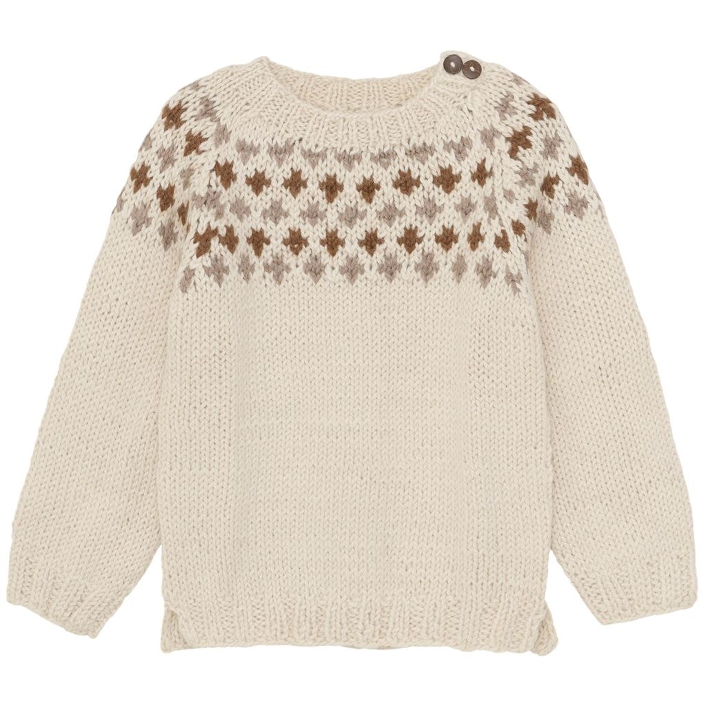 Sweater Alpaca Wool Knit Off-white
