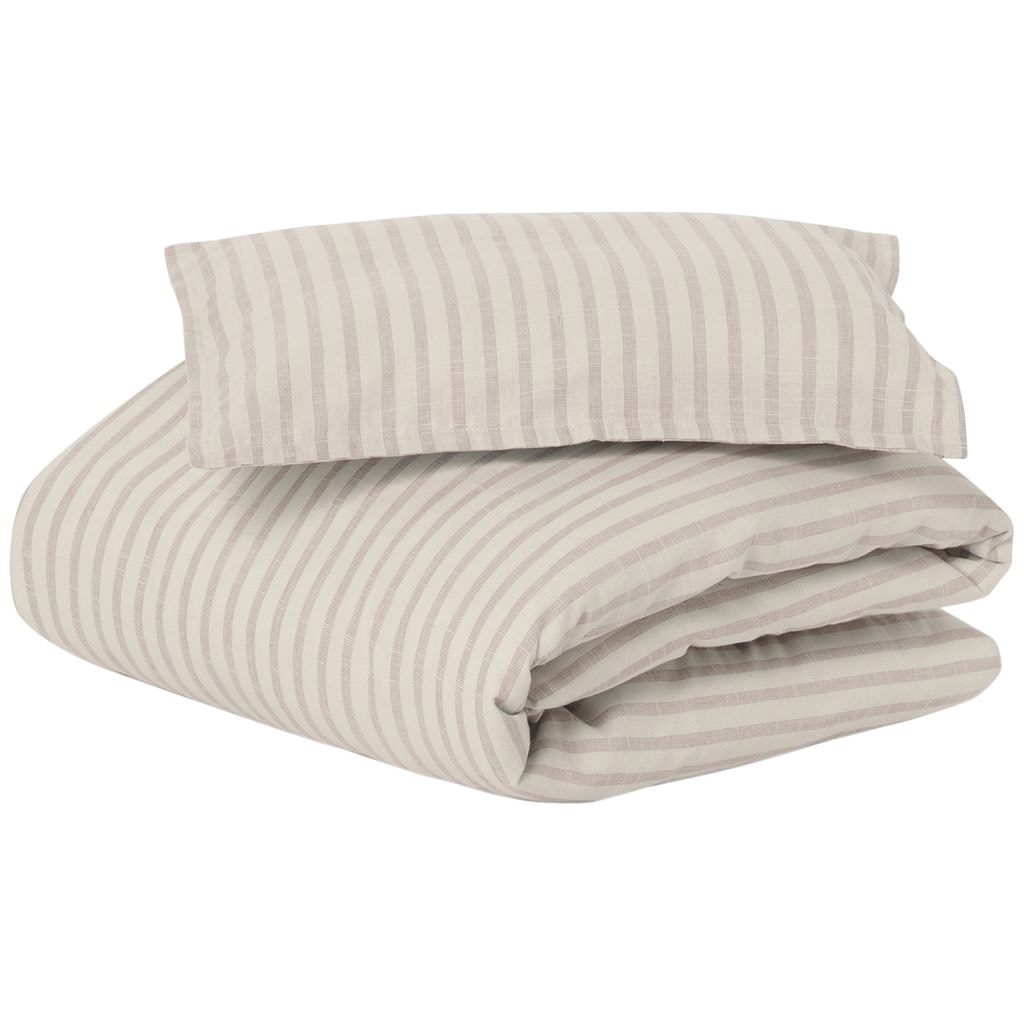 Stripe Mauve Bed Set Junior
