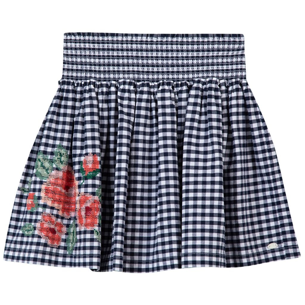 Gingham Nederdel Hvid